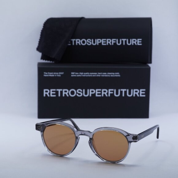 RETROSUPERFUTURE The Warhol Stilo ZWN Sunglasses Transparent Grey Round Frame - Picture 9 of 9